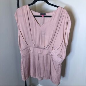 Vince Camuto peplum style blouse pink